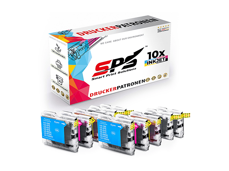 Brother LC-970 Tintenpatronen – 4er Pack Cyan, Magenta, Gelb, Schwarz