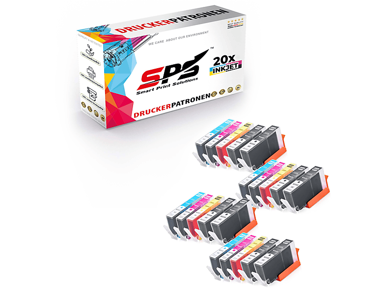 SPS S-8448 Tintenpatrone Schwarz Cyan Advantage Ink Deskjet / Magenta 6525) Gelb (655XL