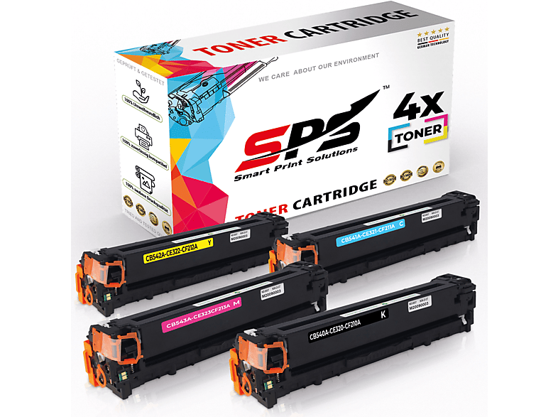 SPS S-10975 Toner Schwarz Cyan Magenta Gelb (CB540A CB541A CB542A CB543A / Color Laserjet CP1518N)