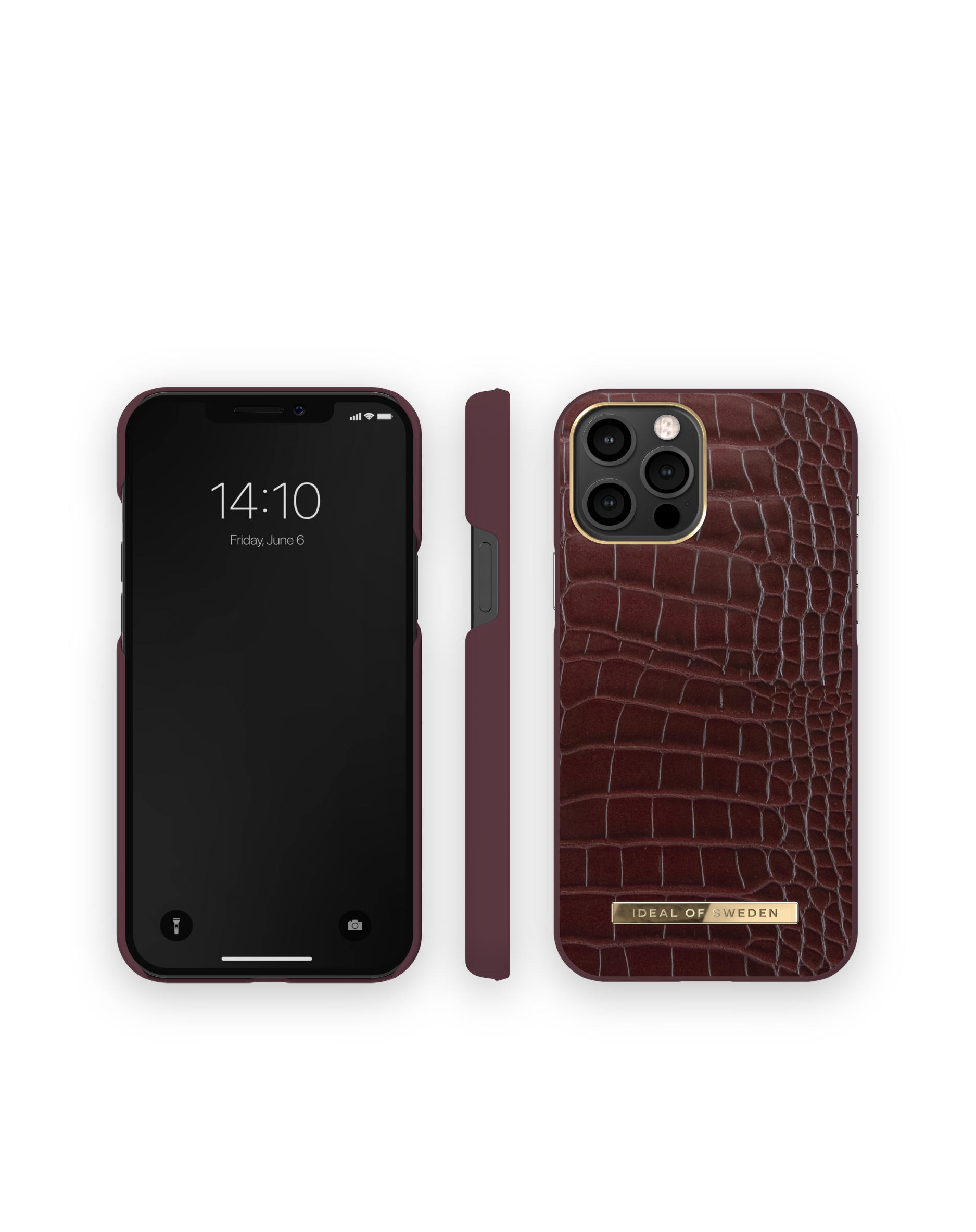 IDEAL OF SWEDEN IDACAW21-I2061-326, 12/12 iPhone Croco Pro, Apple, Scarlet Backcover