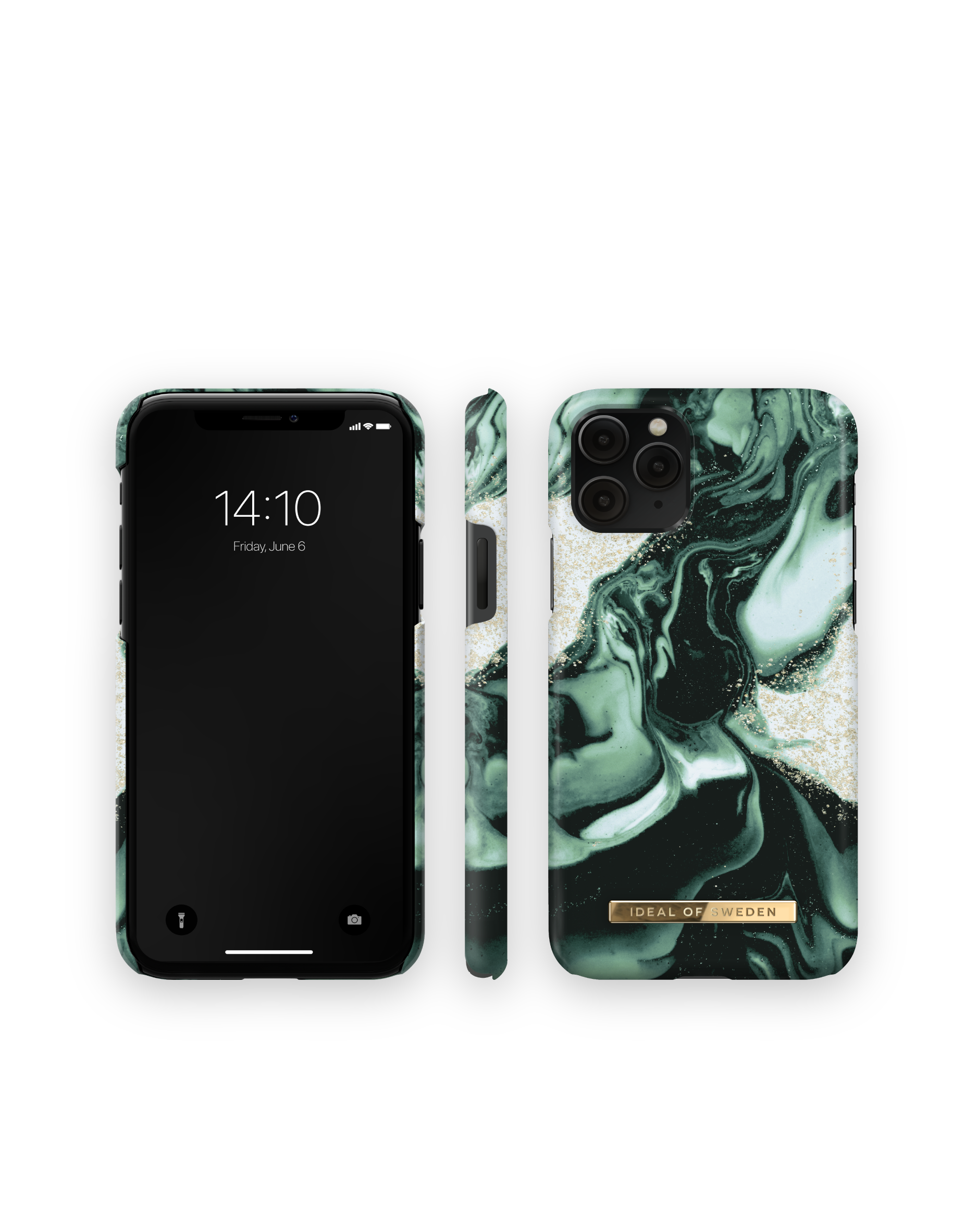 IDEAL OF SWEDEN IDFCAW21-I1958-320, Backcover, Pro/XS/X, Olive Marble iPhone 11 Apple, Golden