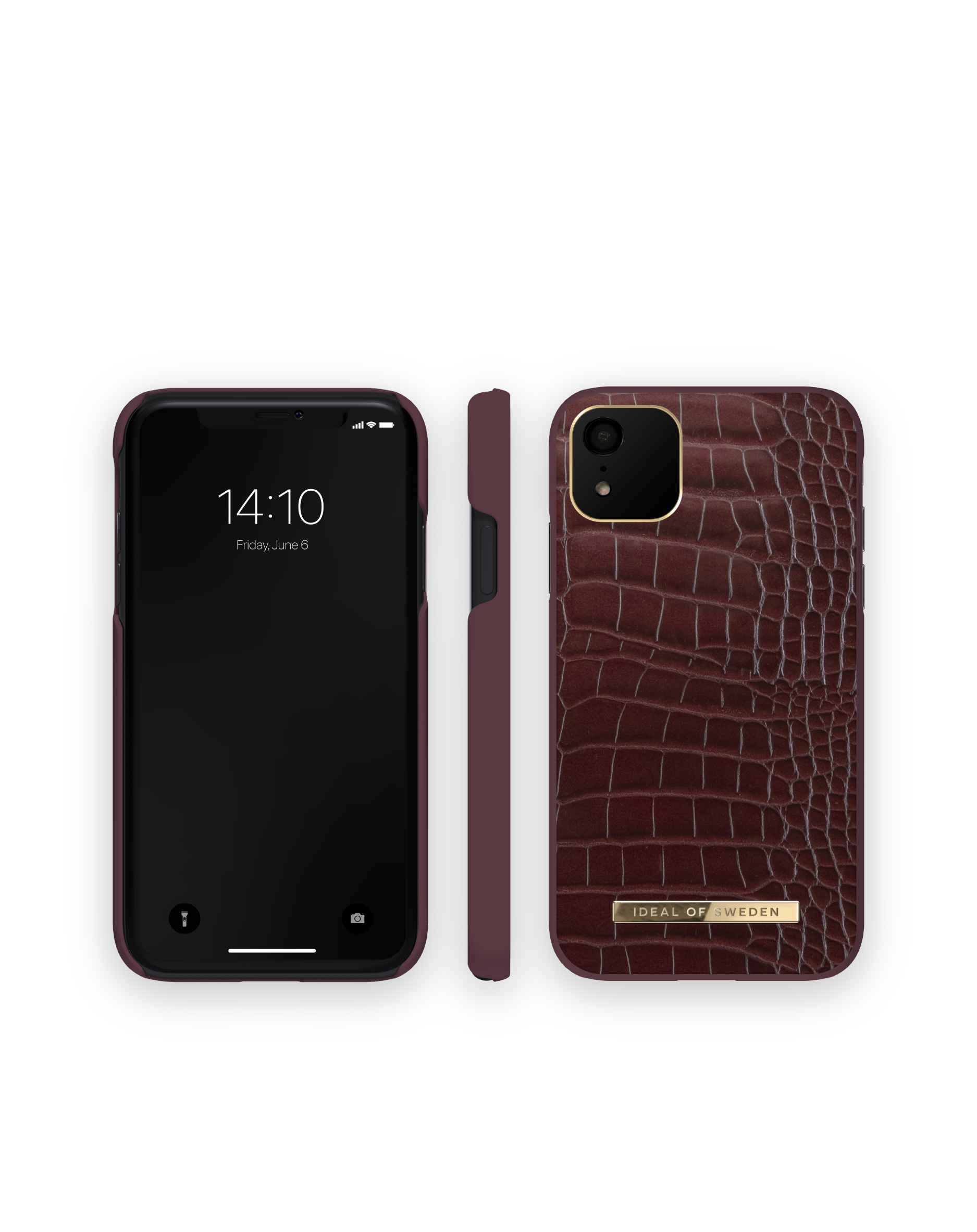 IDEAL OF SWEDEN IDACAW21-I1961-326, Croco 11/XR, Scarlet Apple, iPhone Backcover