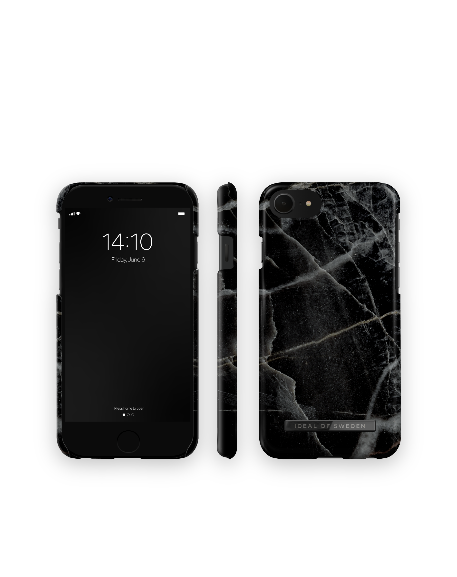 Black iPhone IDFCAW21-I7-358, Thunder Marble Apple, 8/7/6/6s/SE, IDEAL SWEDEN Backcover, OF