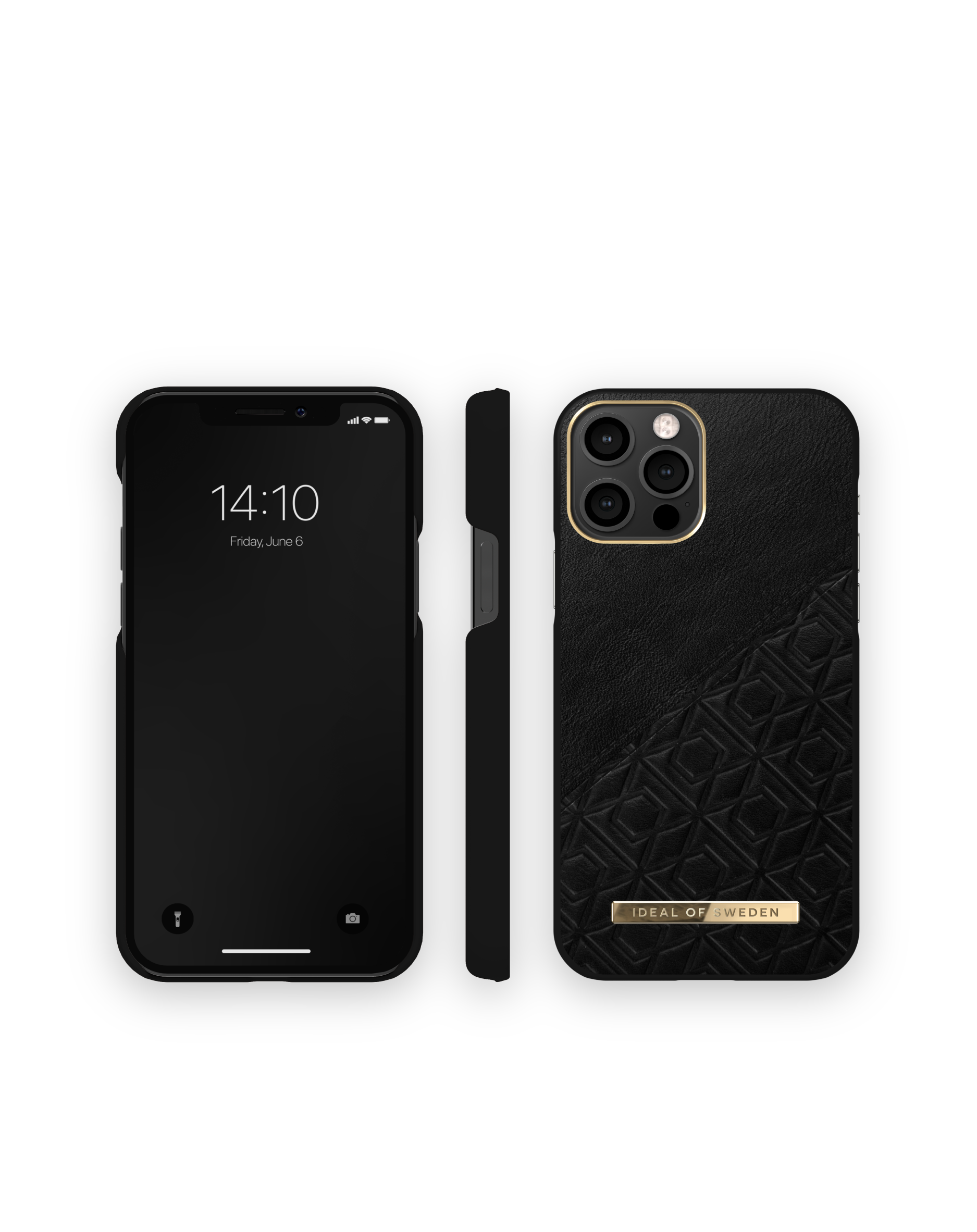 Pro, Backcover, Black IDEAL IDACAW21-I2061-328, OF Embossed Apple, SWEDEN iPhone 12/12