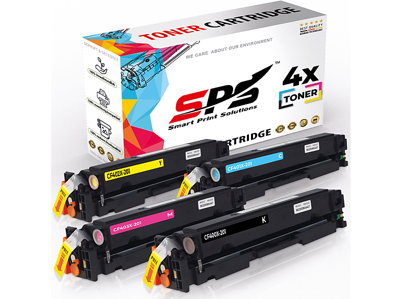 SPS S-10999 Toner Schwarz Cyan Magenta Gelb (CF400X CF401X CF402X CF403X / Color Laserjet Pro MFP M274)