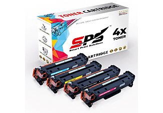 SPS S-11027 Toner Schwarz Cyan Magenta Gelb (CC530A CC531A CC532A CC533A / Color Laserjet CP2025FXI)
