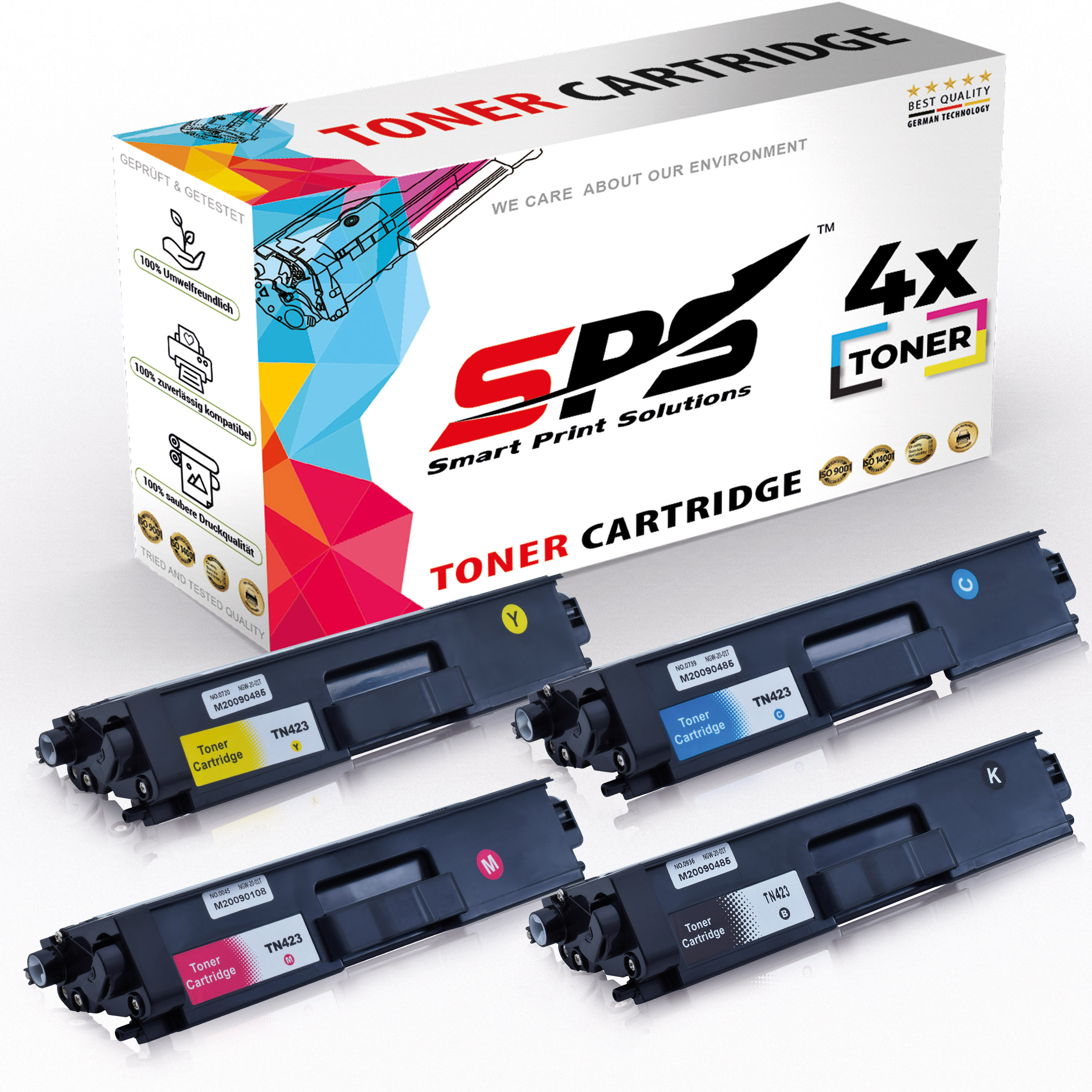 SPS TN423M TN423C Toner S-11284 / Schwarz TN423Y MFC-L8900) Gelb (TN423BK Cyan Magenta