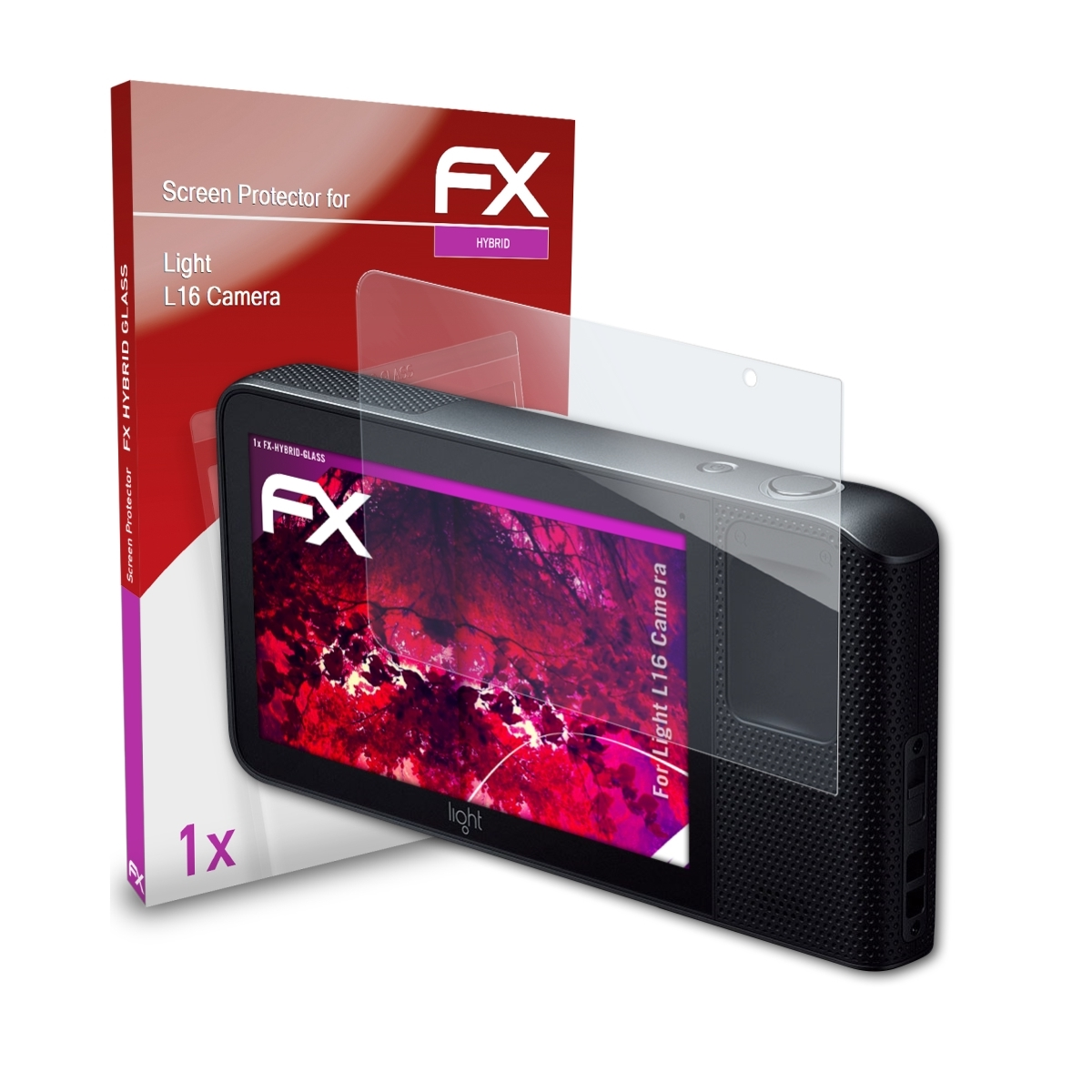 ATFOLIX FX-Hybrid-Glass Camera) Schutzglas(für L16 Light