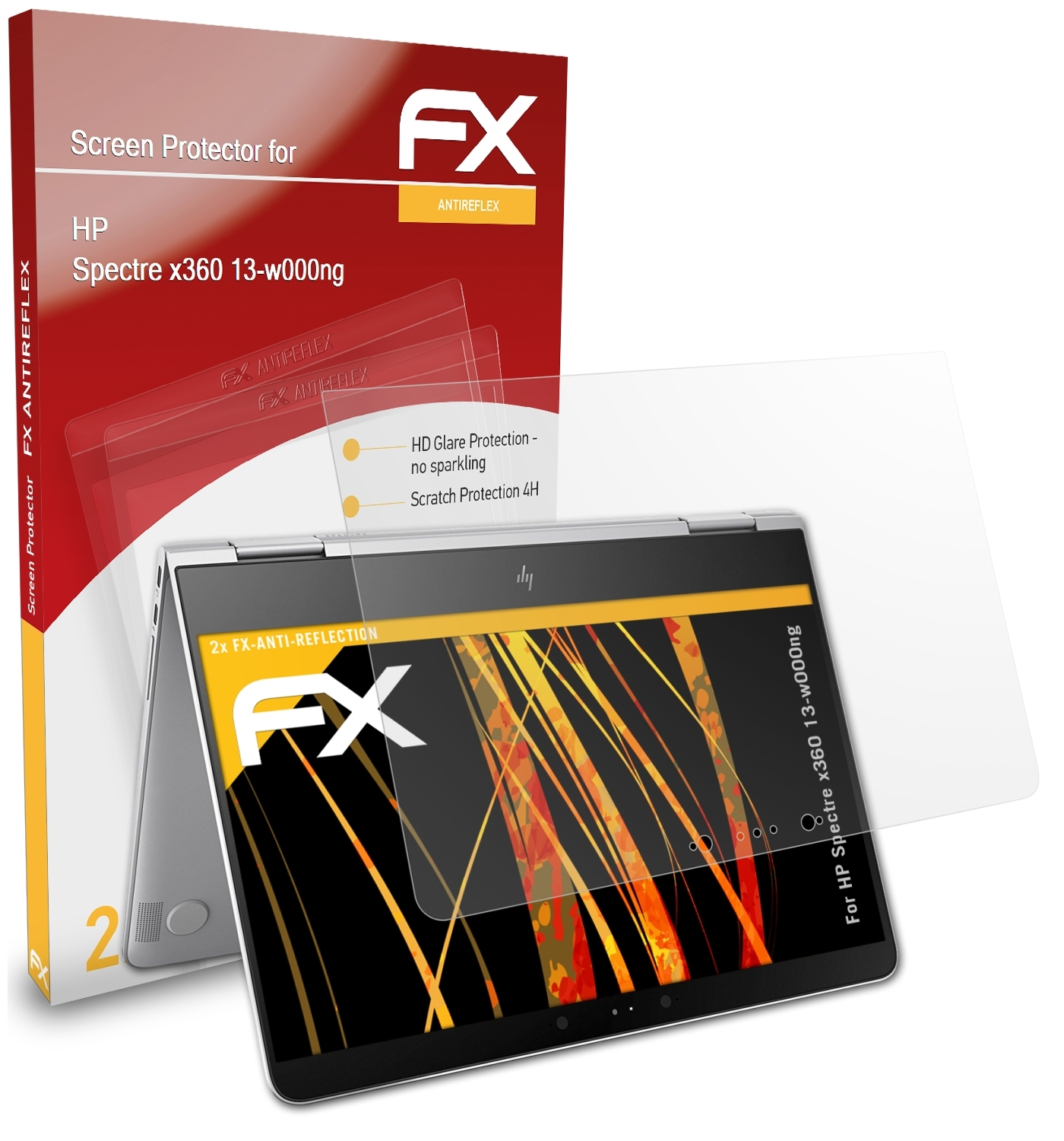 ATFOLIX 2x x360 Displayschutz(für HP FX-Antireflex Spectre 13-w000ng)