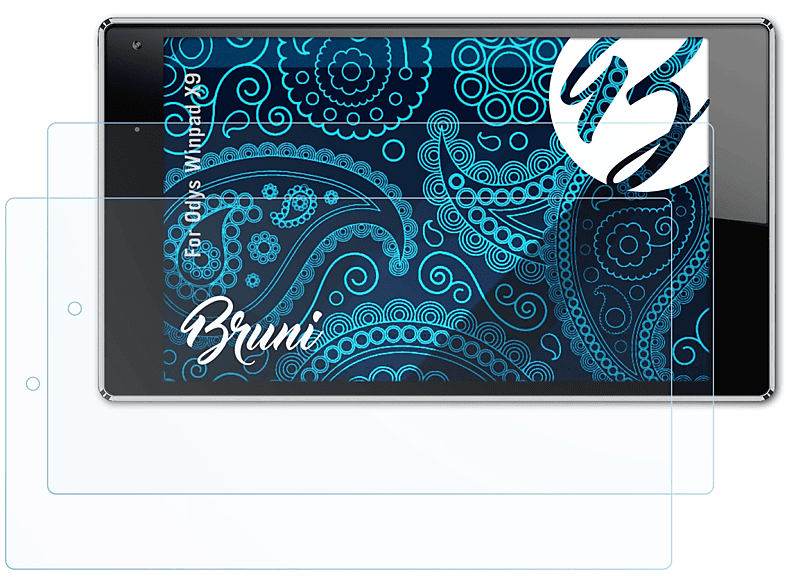 BRUNI 2x X9) Winpad Basics-Clear Schutzfolie(für Odys