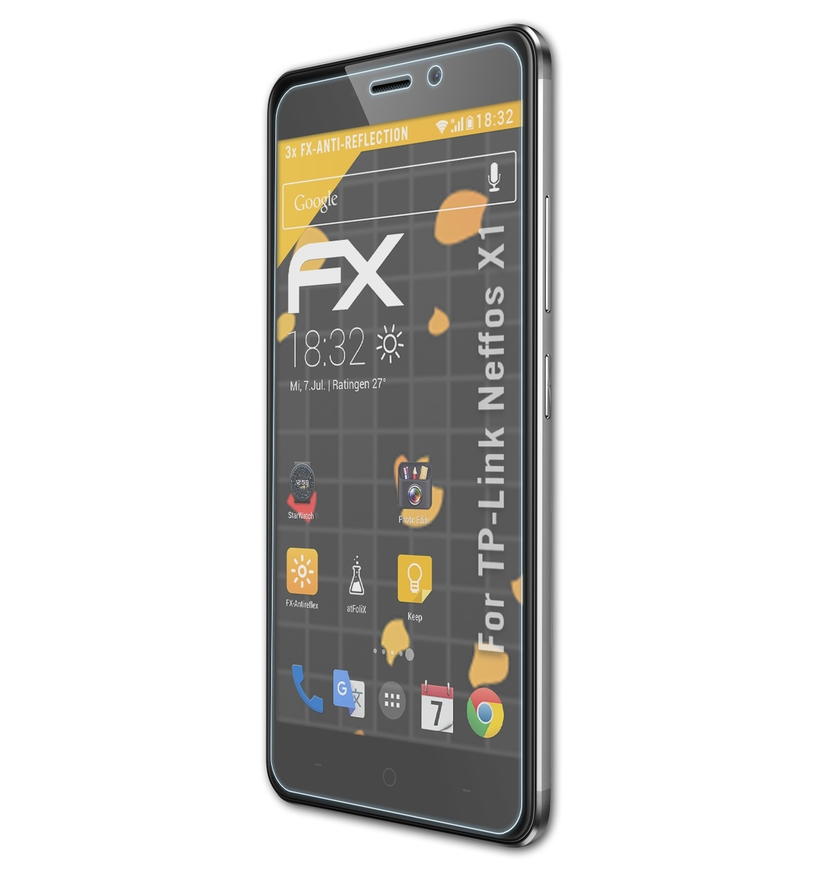 FX-Antireflex X1) ATFOLIX TP-Link 3x Displayschutz(für Neffos