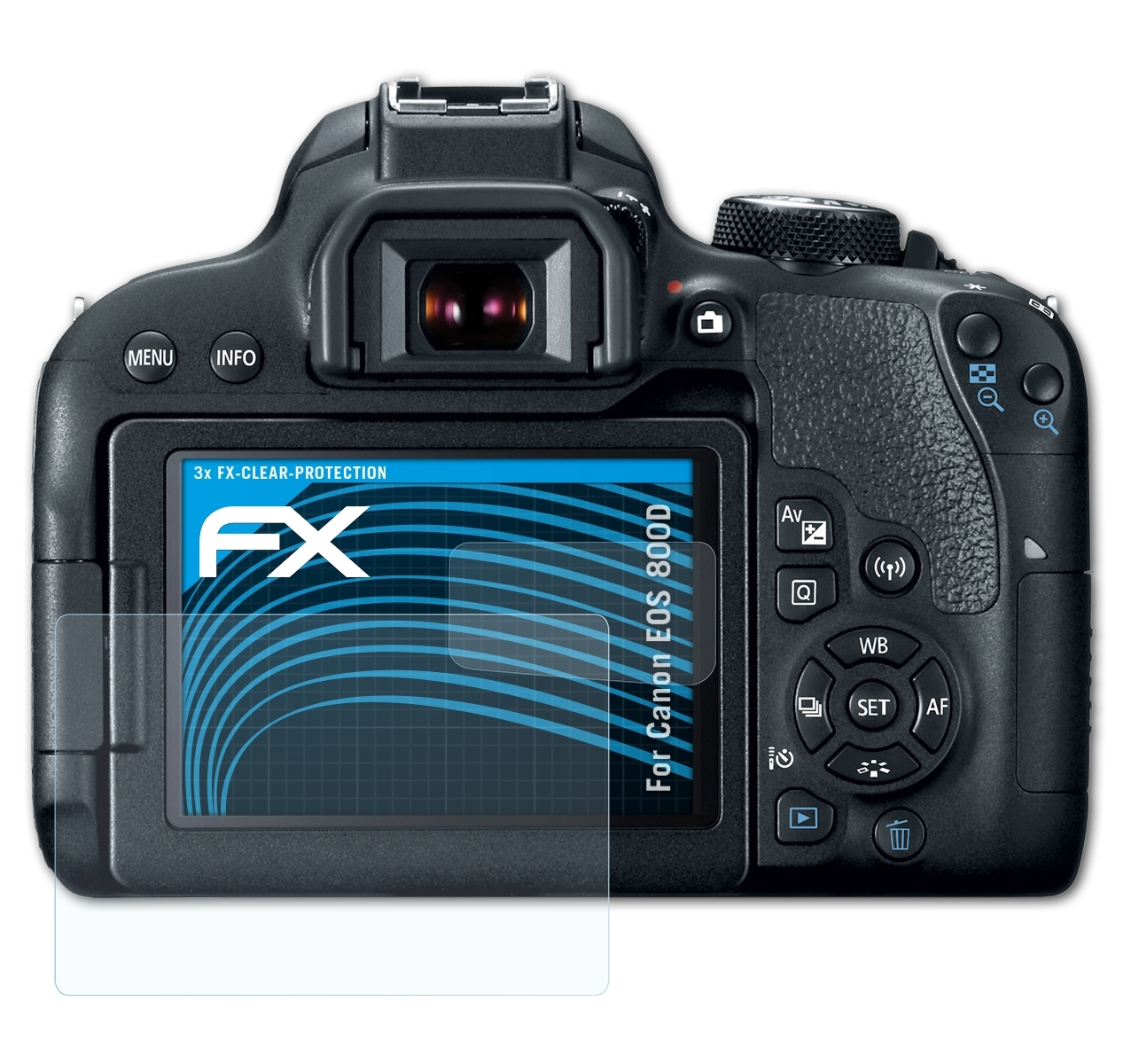 ATFOLIX 3x FX-Clear Displayschutz(für 800D) EOS Canon
