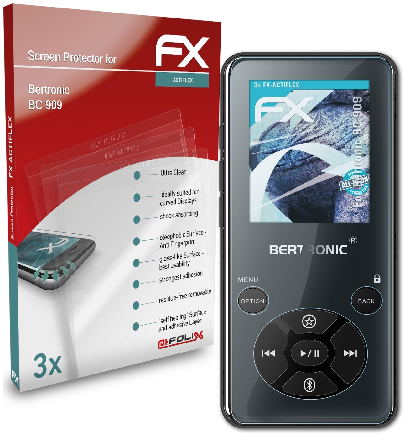 909) FX-ActiFleX Bertronic ATFOLIX Displayschutz(für 3x BC