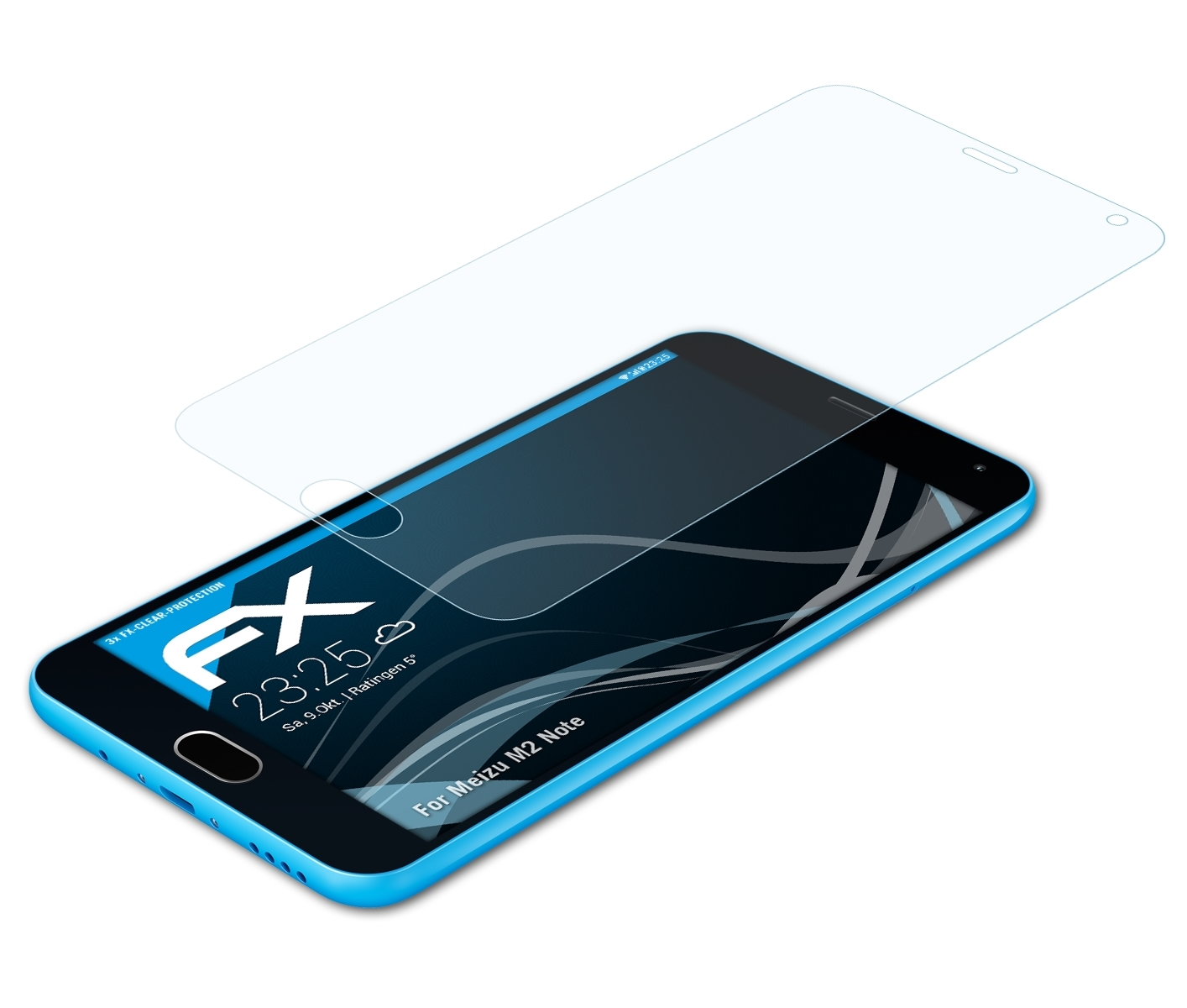 ATFOLIX 3x FX-Clear Displayschutz(für Meizu Note) M2