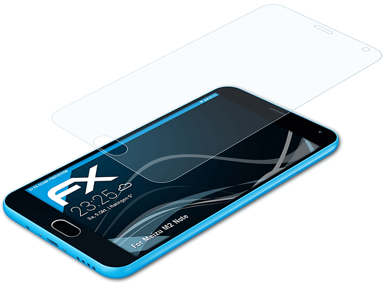 ATFOLIX 3x FX-Clear Displayschutz(für Meizu Note) M2