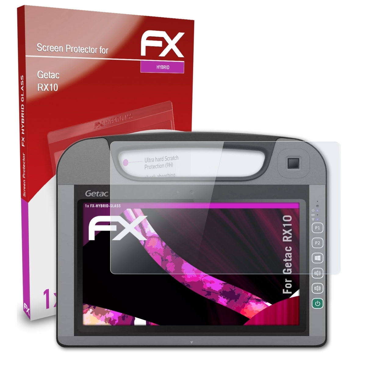 RX10) FX-Hybrid-Glass ATFOLIX Getac Schutzglas(für