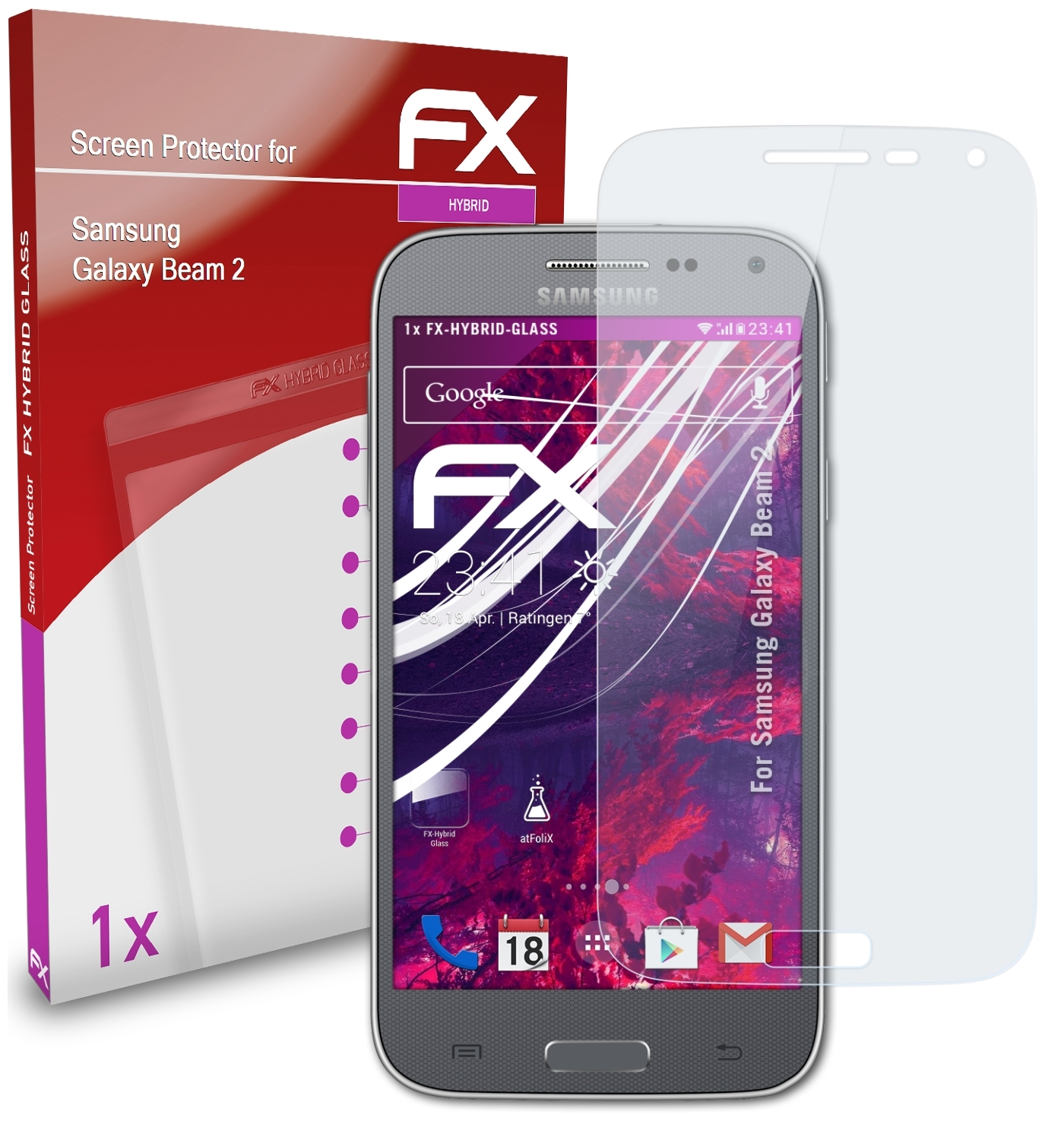 ATFOLIX FX-Hybrid-Glass Schutzglas(für 2) Galaxy Samsung Beam