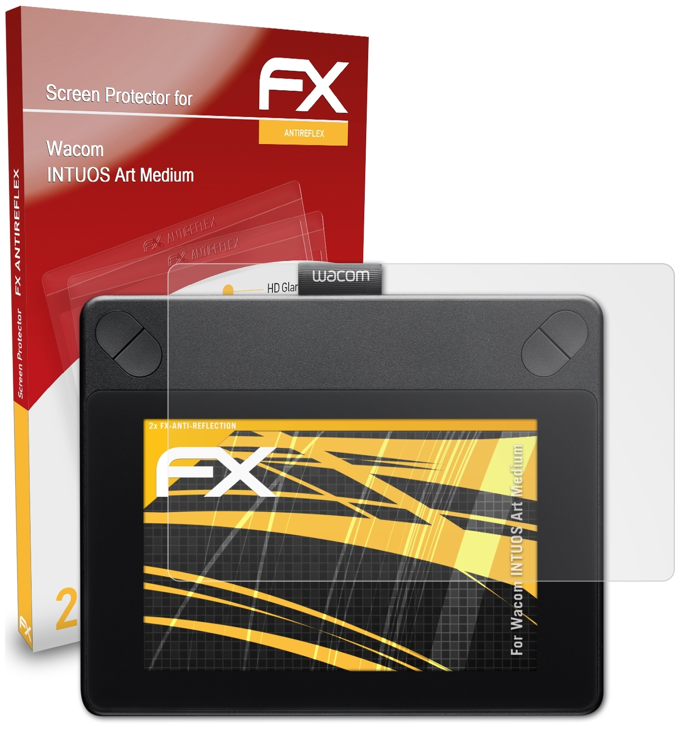 ATFOLIX 2x FX-Antireflex Displayschutz(für Wacom Medium) INTUOS Art