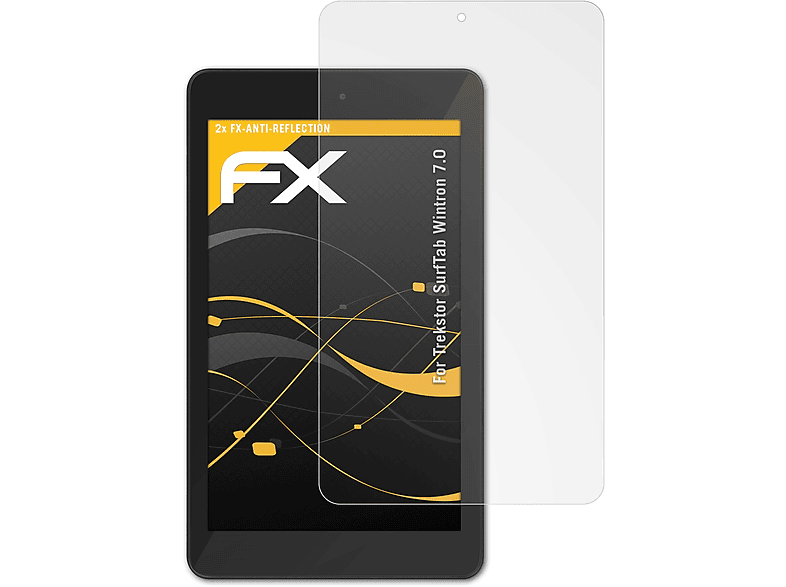 ATFOLIX 2x FX-Antireflex Displayschutz(für Trekstor SurfTab Wintron 7.0) | Tabletschutzfolien