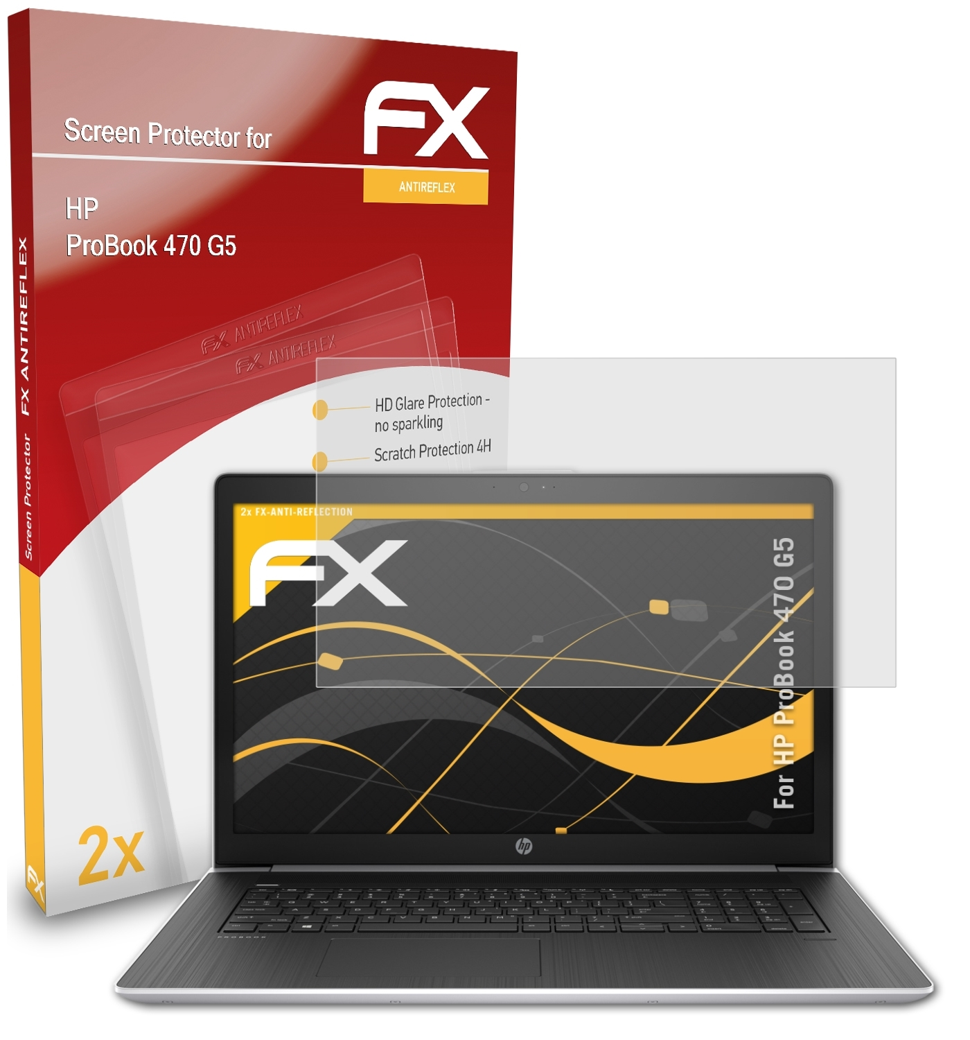 G5) ProBook HP 470 Displayschutz(für 2x ATFOLIX FX-Antireflex
