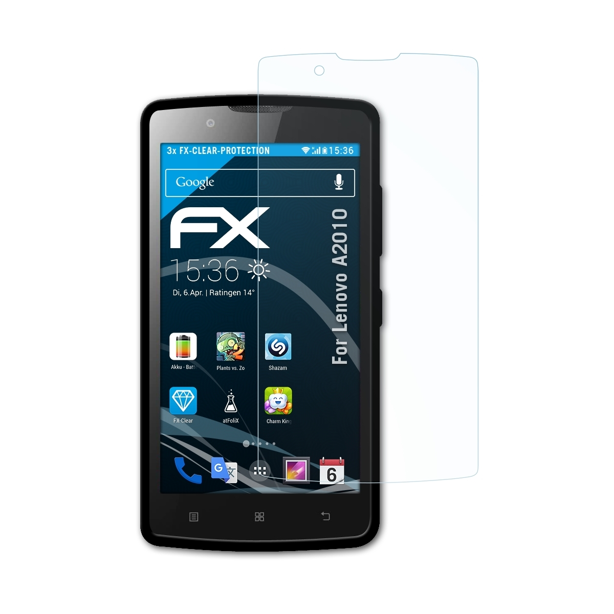 Displayschutz(für Lenovo A2010) ATFOLIX FX-Clear 3x