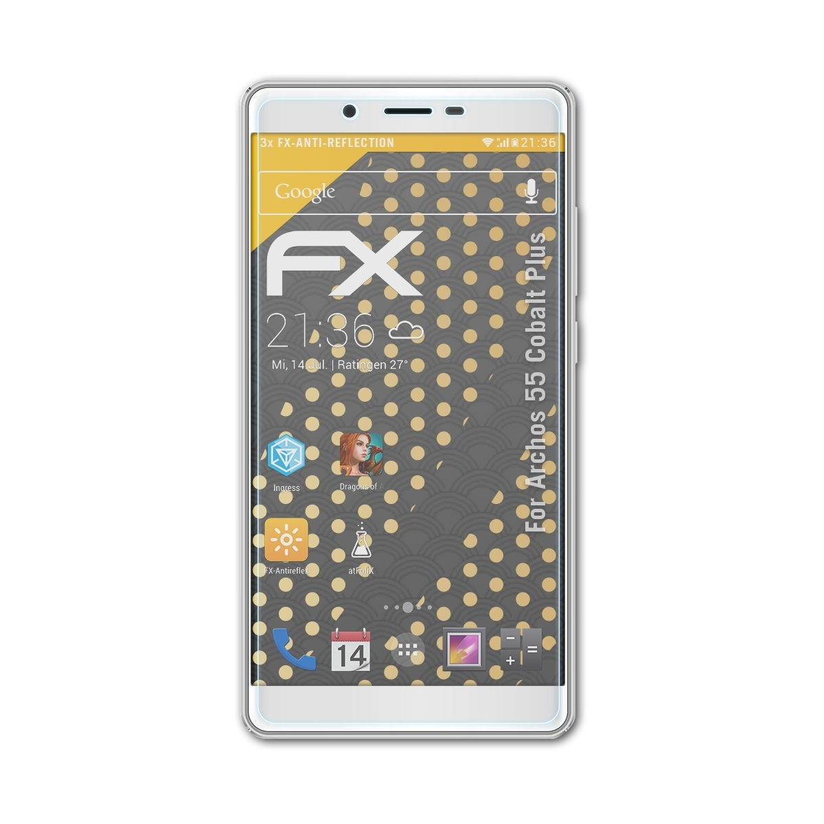 ATFOLIX 3x FX-Antireflex 55 Displayschutz(für Cobalt Archos Plus)