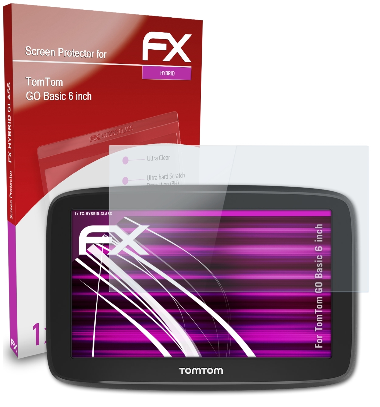 Schutzglas(für (6 FX-Hybrid-Glass GO Basic inch)) TomTom ATFOLIX