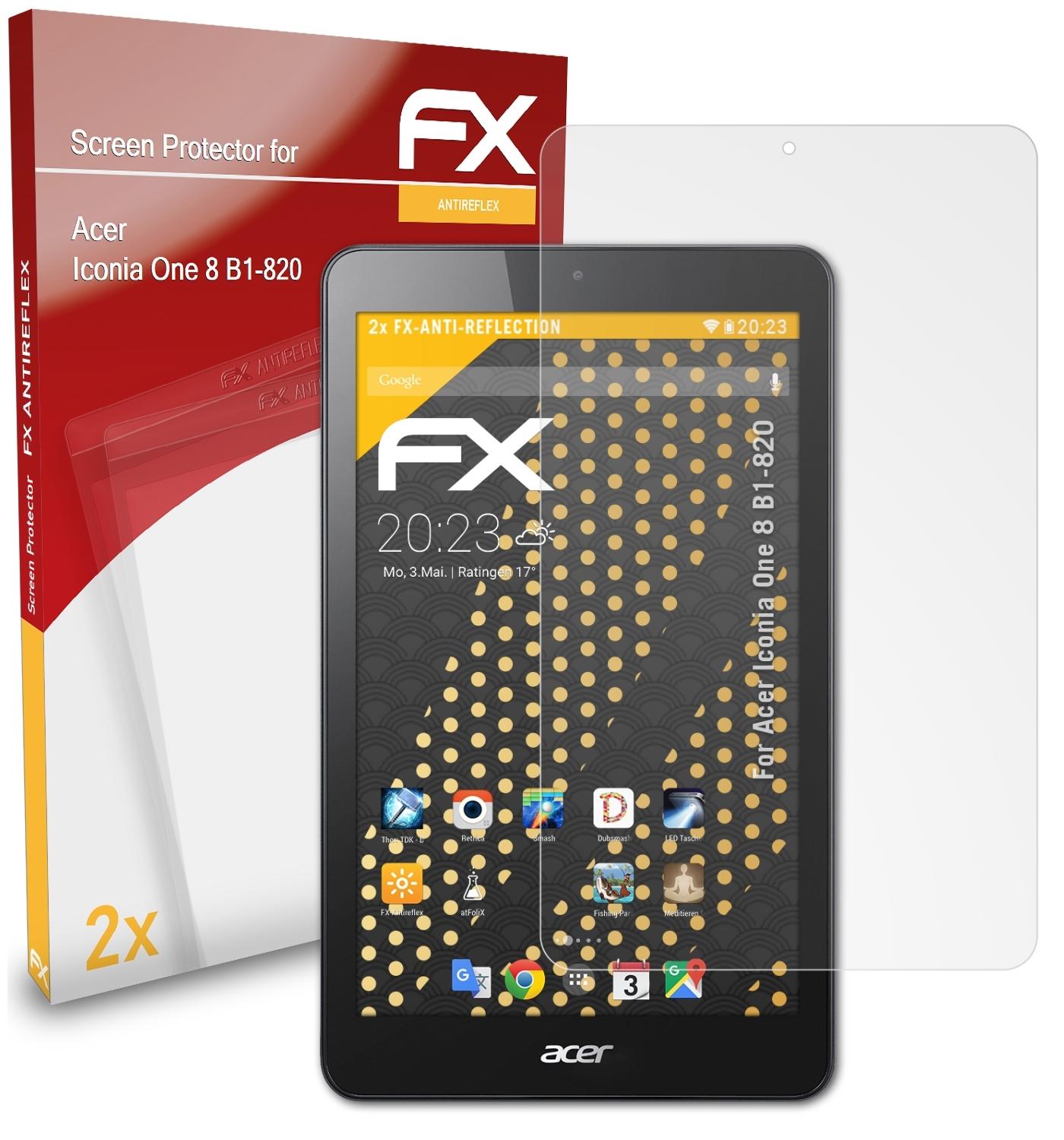 ATFOLIX 2x FX-Antireflex Displayschutz(für Acer One 8 Iconia (B1-820))