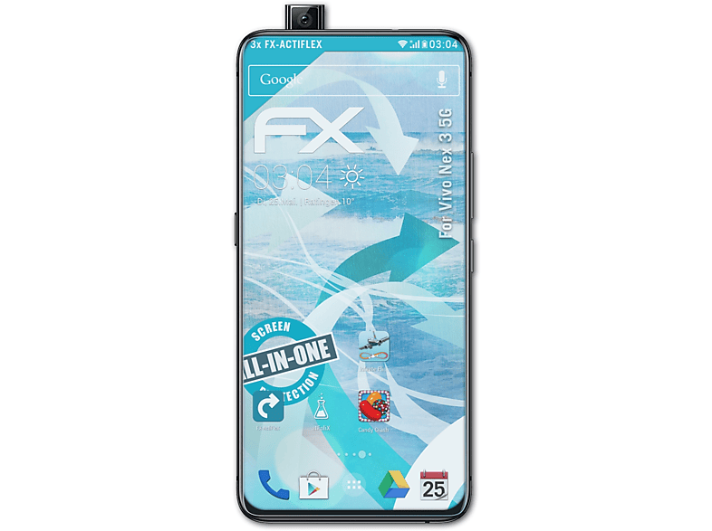ATFOLIX 3x FX-ActiFleX Displayschutz(für Vivo Nex 3 5G)