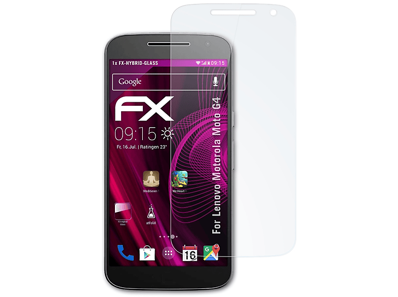 ATFOLIX FX-Hybrid-Glass Moto Motorola Schutzglas(für Lenovo G4)