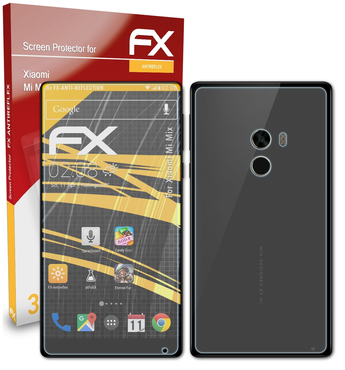 ATFOLIX 3x FX-Antireflex Mi Xiaomi Mix) Displayschutz(für