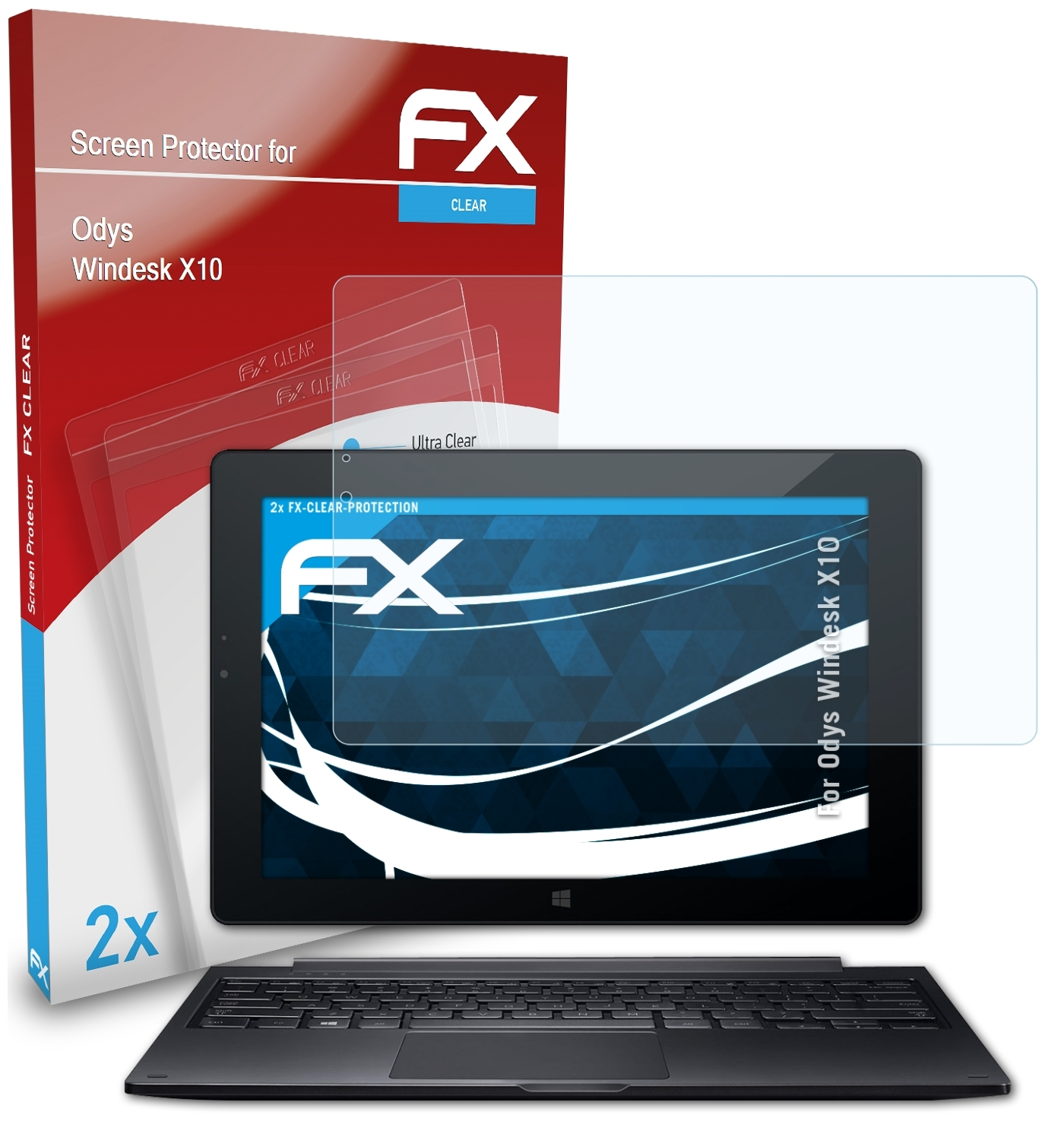 Displayschutz(für FX-Clear Odys ATFOLIX 2x Windesk X10)