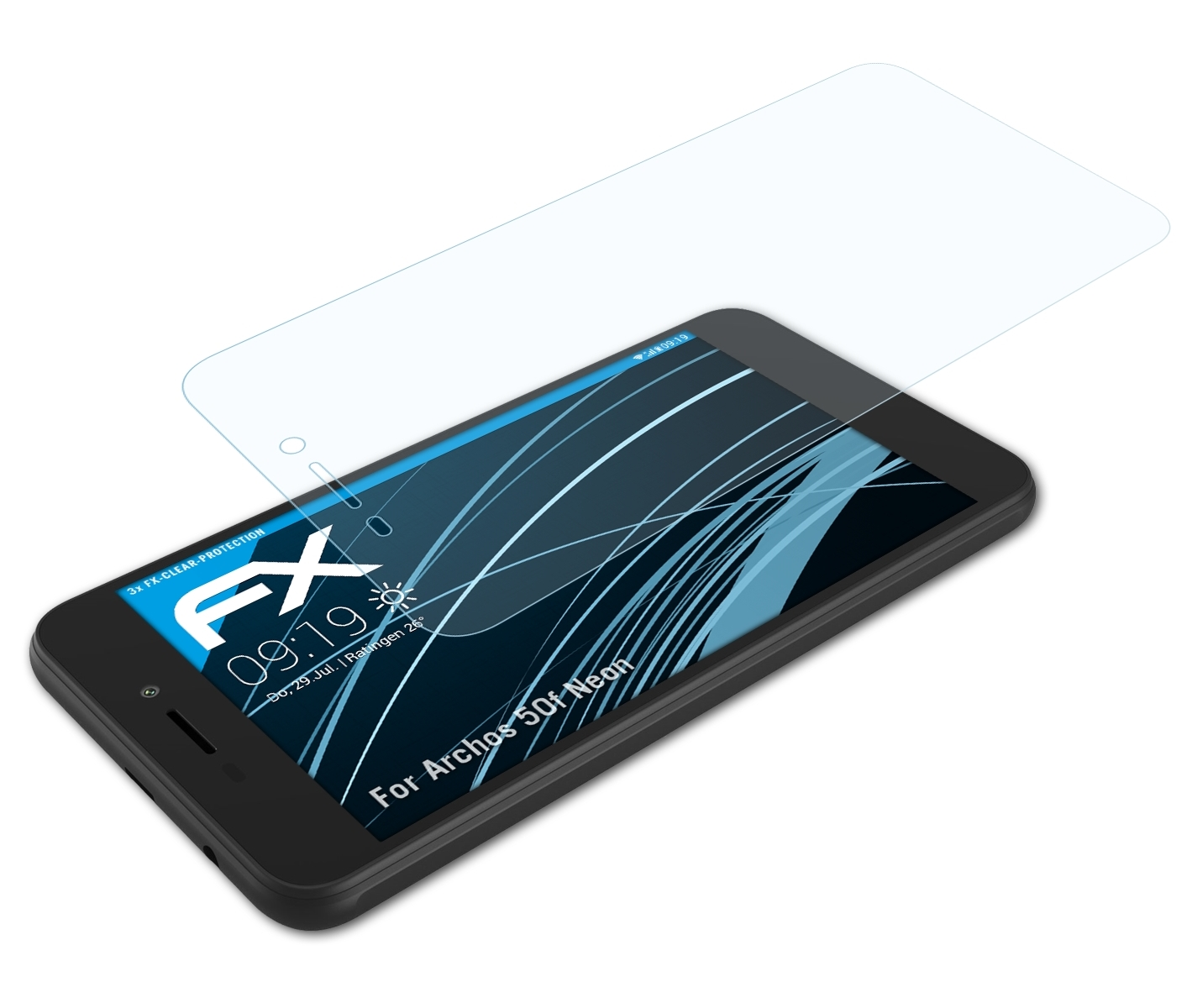 ATFOLIX 3x Archos FX-Clear Displayschutz(für 50f Neon)