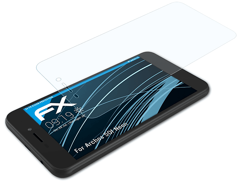 Archos FX-Clear Neon) ATFOLIX 3x Displayschutz(für 50f