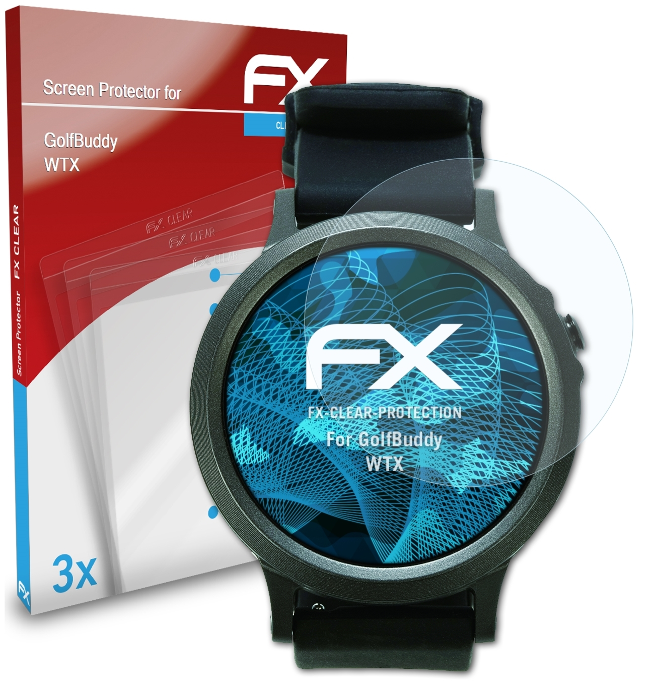 ATFOLIX 3x FX-Clear WTX) GolfBuddy Displayschutz(für