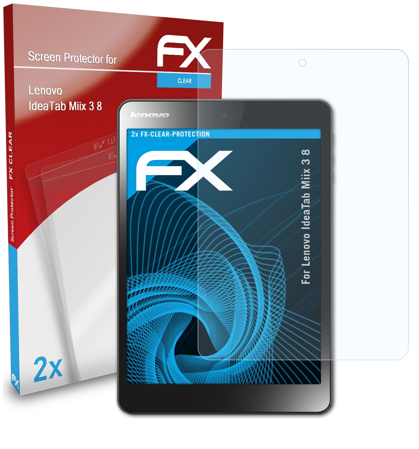 Miix ATFOLIX 3 IdeaTab Lenovo 2x Displayschutz(für FX-Clear 8)