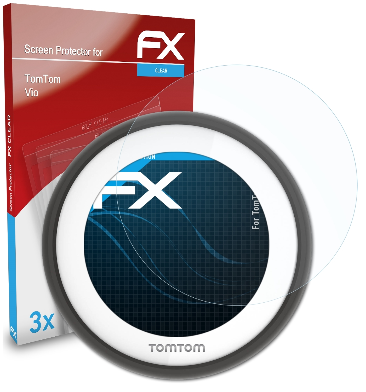ATFOLIX 3x Vio) Displayschutz(für TomTom FX-Clear