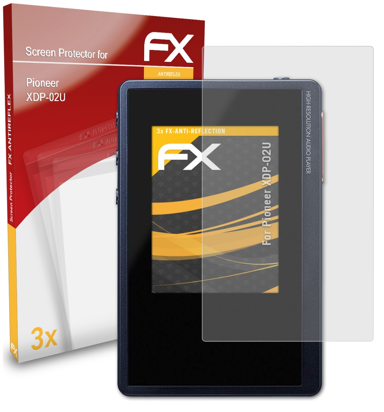 Displayschutz(für ATFOLIX FX-Antireflex XDP-02U) Pioneer 3x