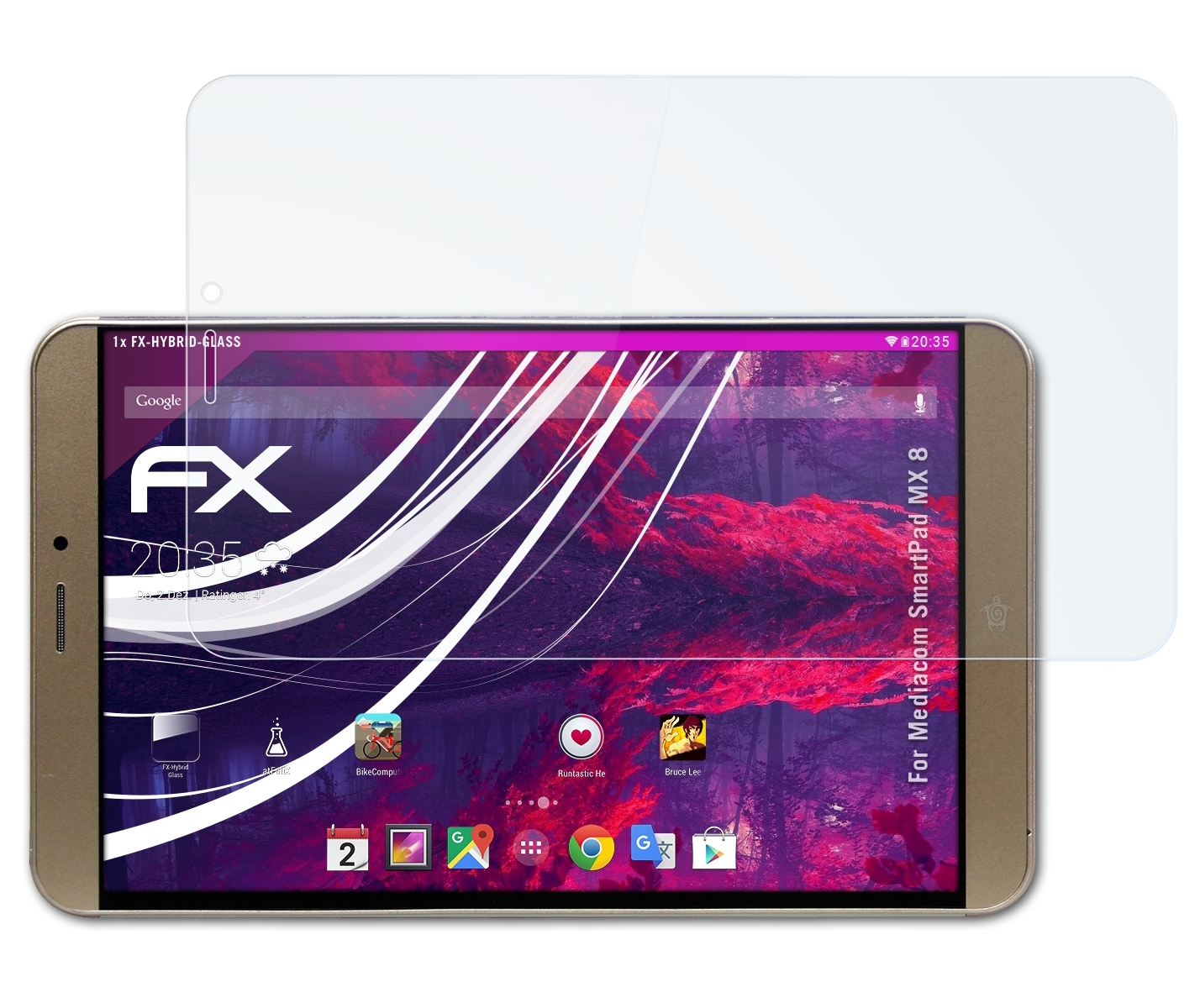 FX-Hybrid-Glass ATFOLIX MX Mediacom Schutzglas(für 8) SmartPad