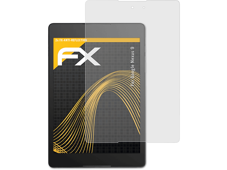 ATFOLIX 2x FX-Antireflex Displayschutz(für Google Nexus 9)