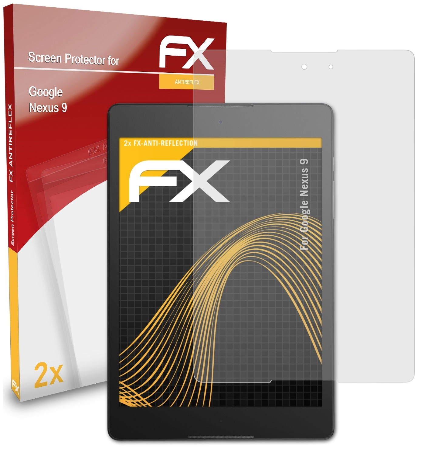 ATFOLIX 2x FX-Antireflex 9) Nexus Google Displayschutz(für