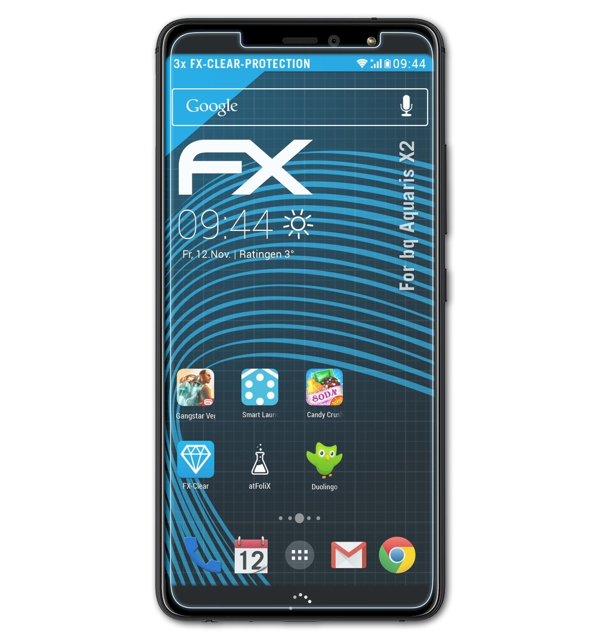 FX-Clear Aquaris Displayschutz(für 3x bq X2) ATFOLIX