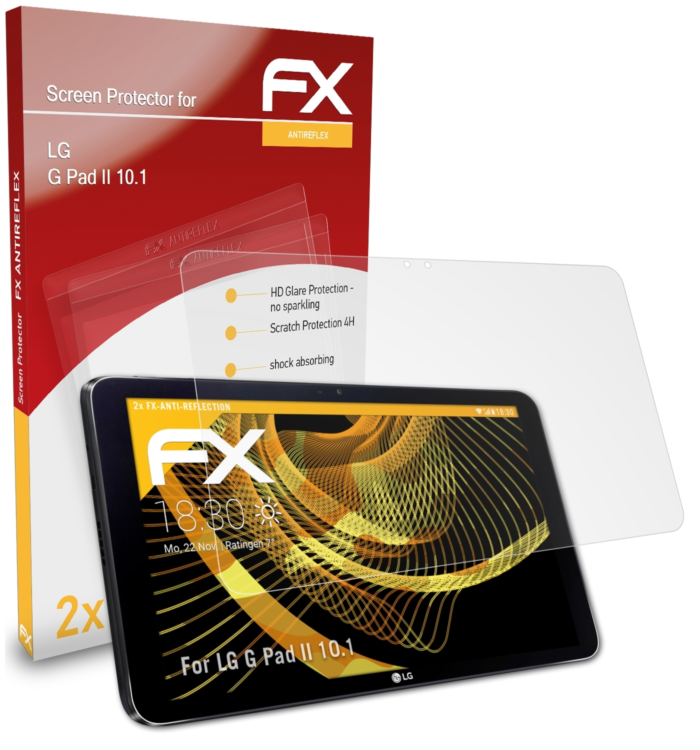 Pad ATFOLIX LG II 2x 10.1) G Displayschutz(für FX-Antireflex
