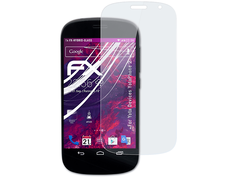 ATFOLIX FX-Hybrid-Glass Schutzglas(für Yota Devices YotaPhone 2)