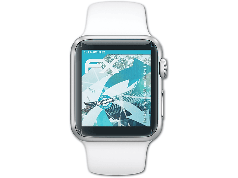 38 Apple Watch 1 (Series 3x & 2)) mm Displayschutz(für ATFOLIX FX-ActiFleX