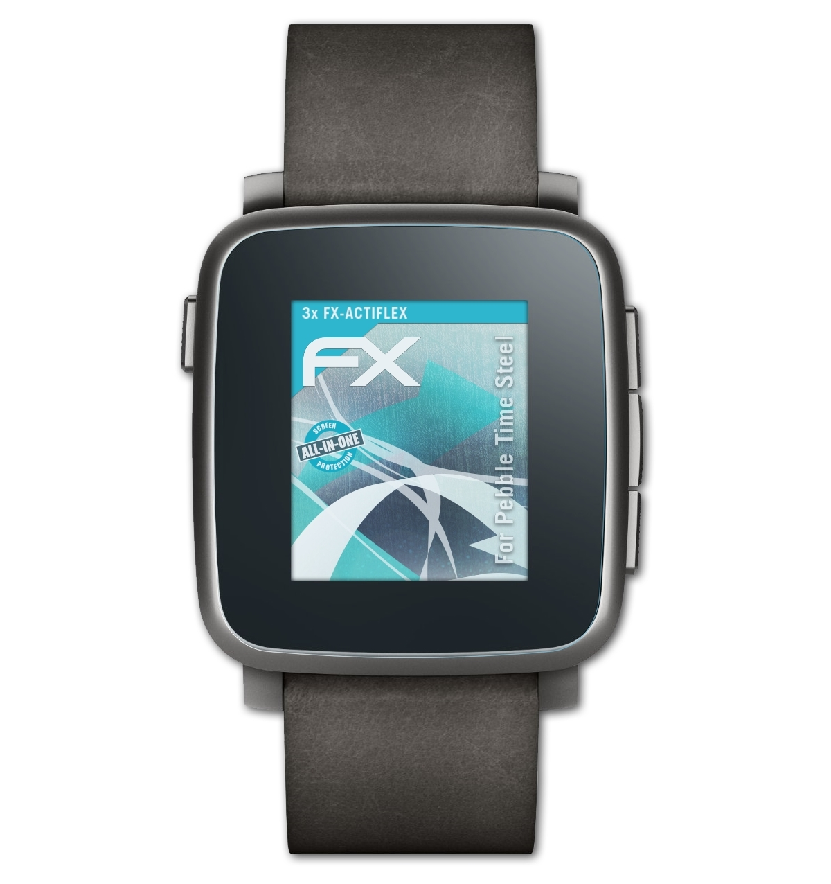 ATFOLIX 3x Steel) Time Displayschutz(für FX-ActiFleX Pebble