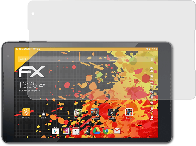 Vodafone 2x ATFOLIX Displayschutz(für N8) Smart Tab FX-Antireflex