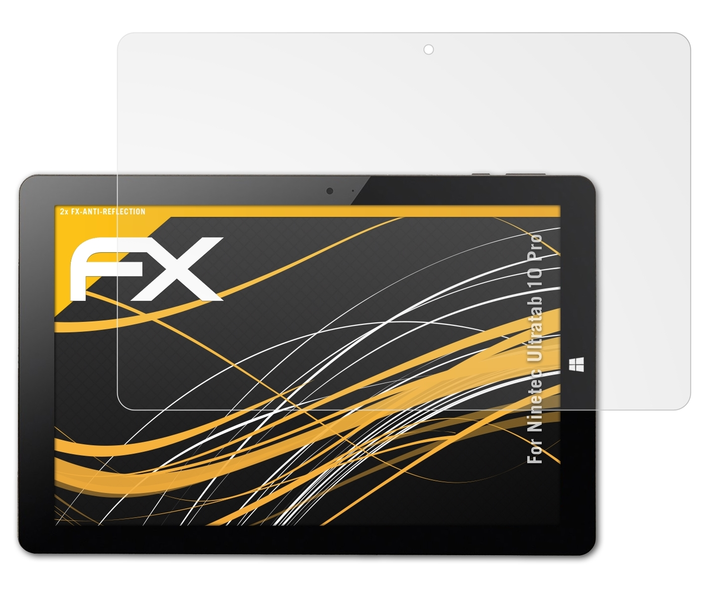 ATFOLIX 2x Displayschutz(für Pro) Ninetec 10 Ultratab FX-Antireflex