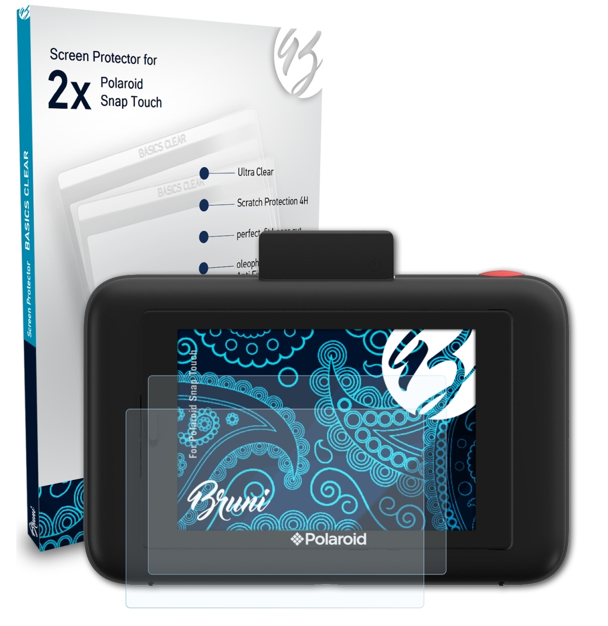 Polaroid BRUNI Touch) 2x Basics-Clear Snap Schutzfolie(für
