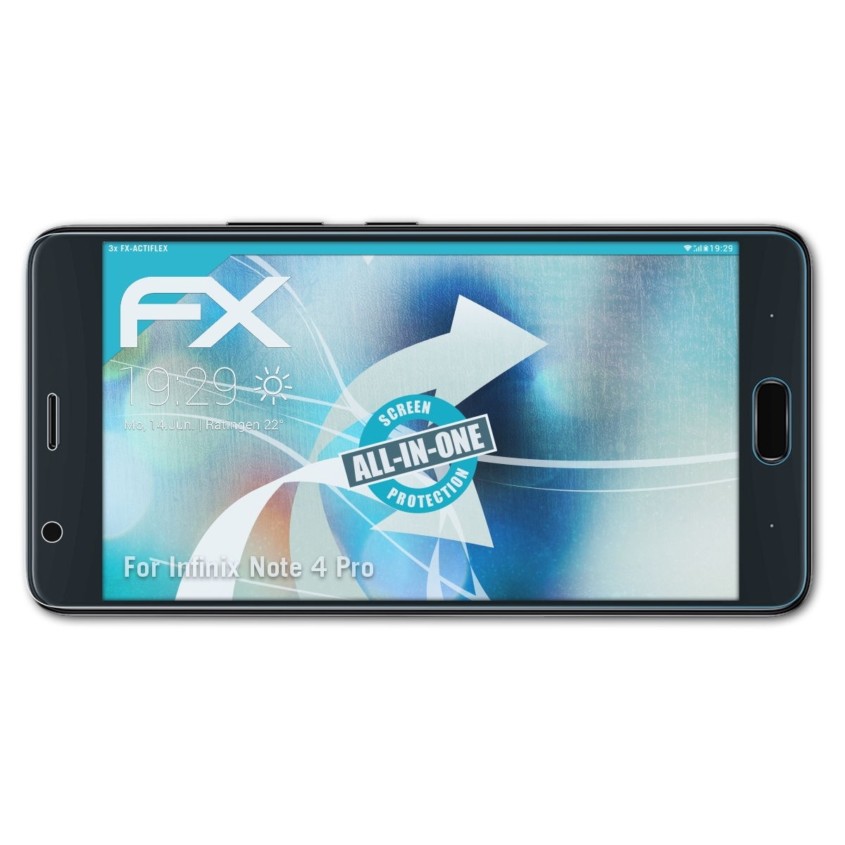 ATFOLIX 3x Pro) 4 Note Infinix Displayschutz(für FX-ActiFleX
